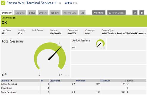 WMI Terminal Services Sensor WMI Terminal Services Sensor